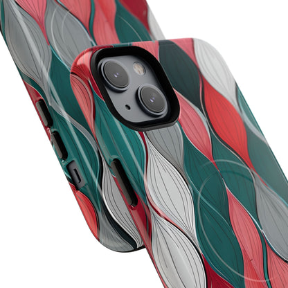 Leaf Cascade Teal iPhone 14 Plus Case - Tough+