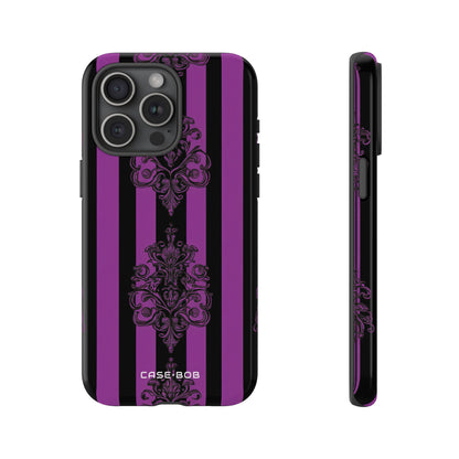Damask Elegance Purple iPhone 15 Pro Max Case - Tough