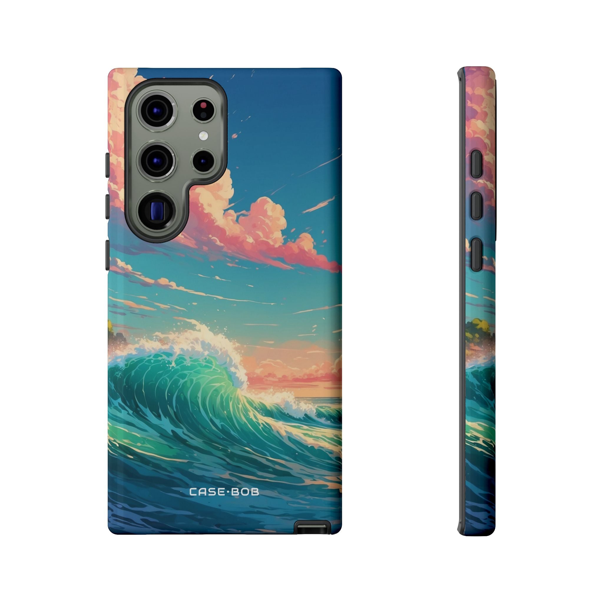 Turquoise Curl Samsung S23 Ultra Case - Tough