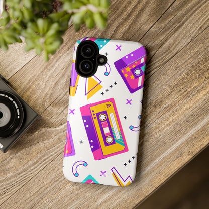 Retro Cassette Chaos - iPhone Case