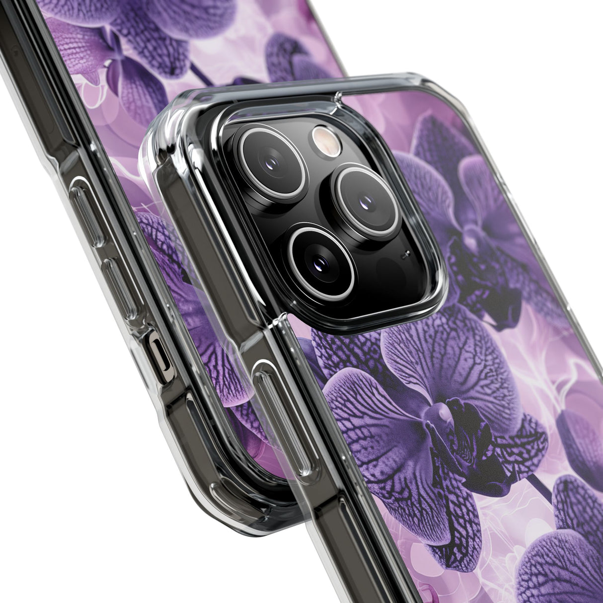 Radiant Orchid Design | Handyhülle für iPhone (Clear Impact Case – magnetisch) 