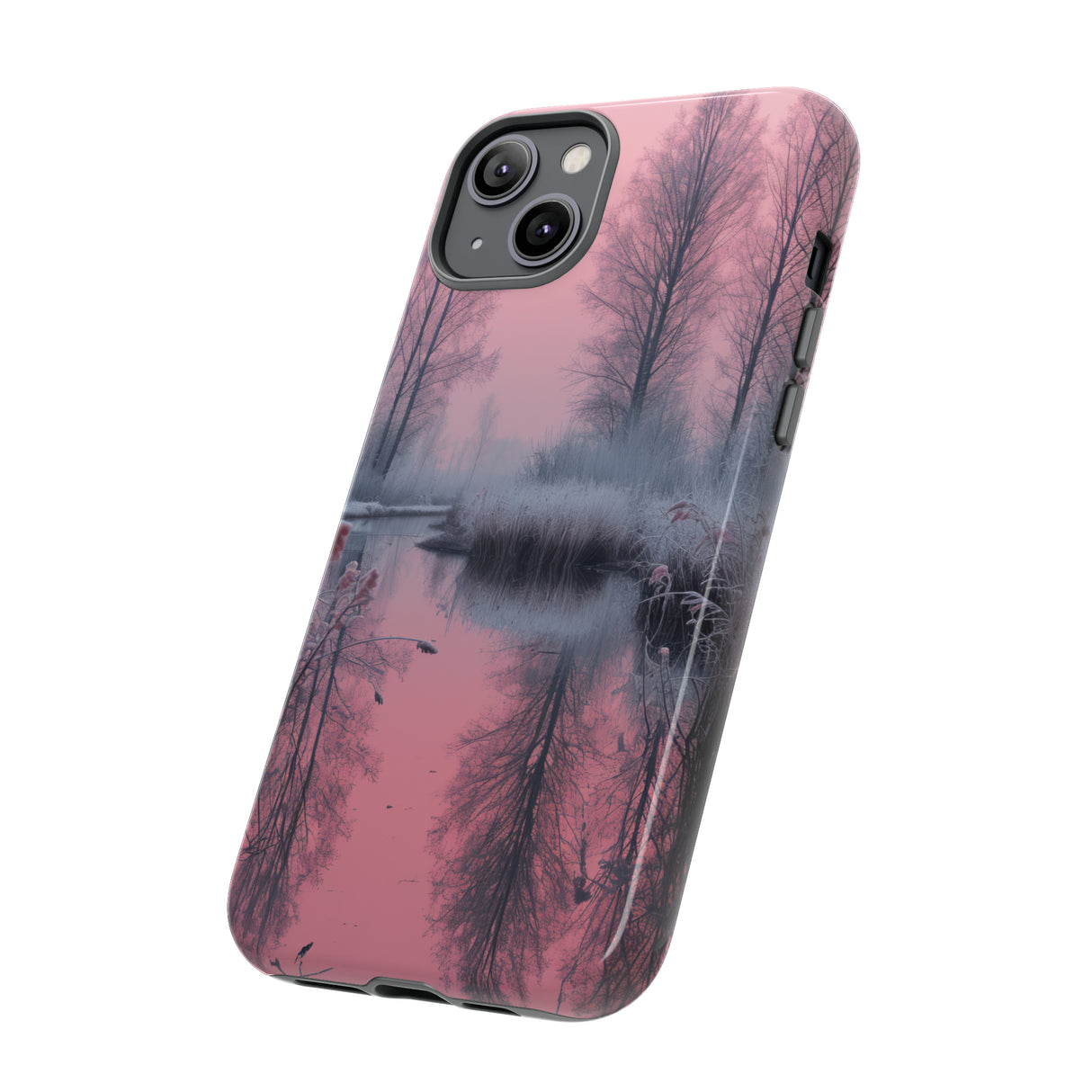 Pink Winter Lake Whisper - Protective Phone Case