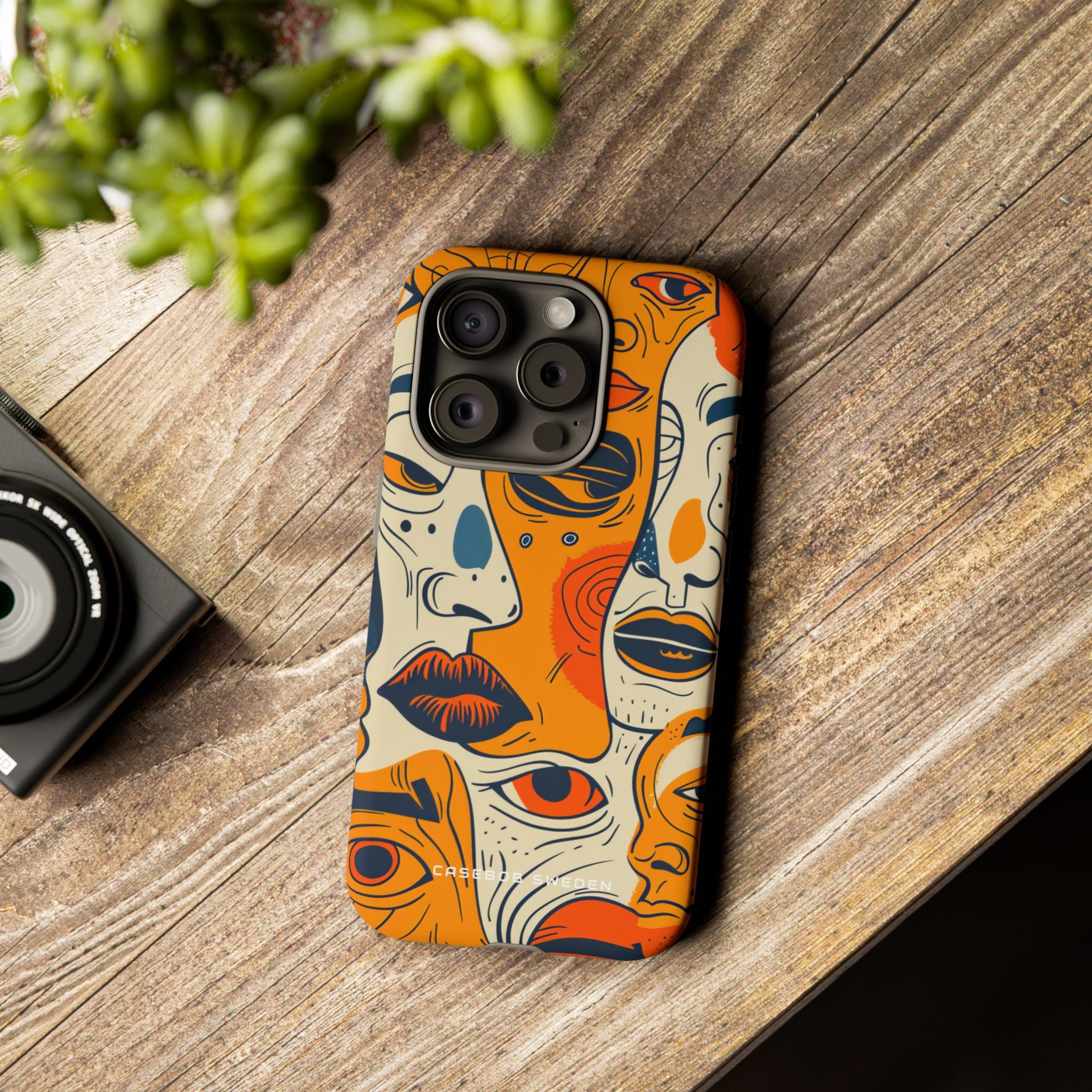 Gradient Face Mosaic iPhone 15 - Tough Phone Case