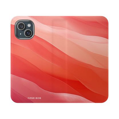Wavy Coral Bands - iPhone 15 Case - Wallet
