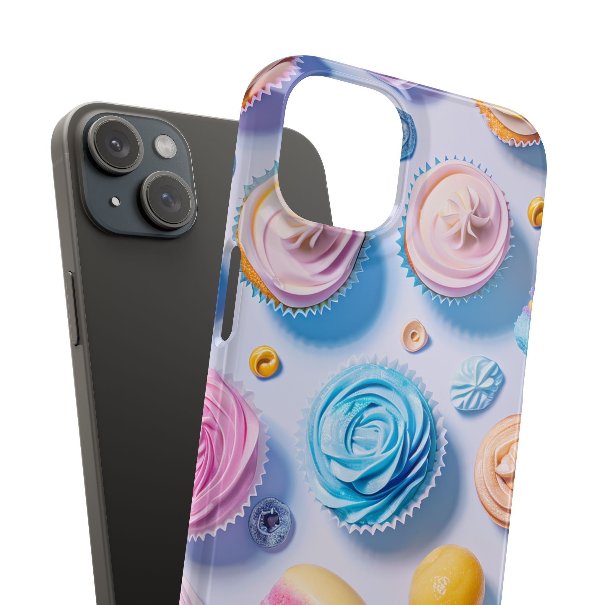 Pastel Whimsy Desserts - Slim iPhone 15 Phone Case