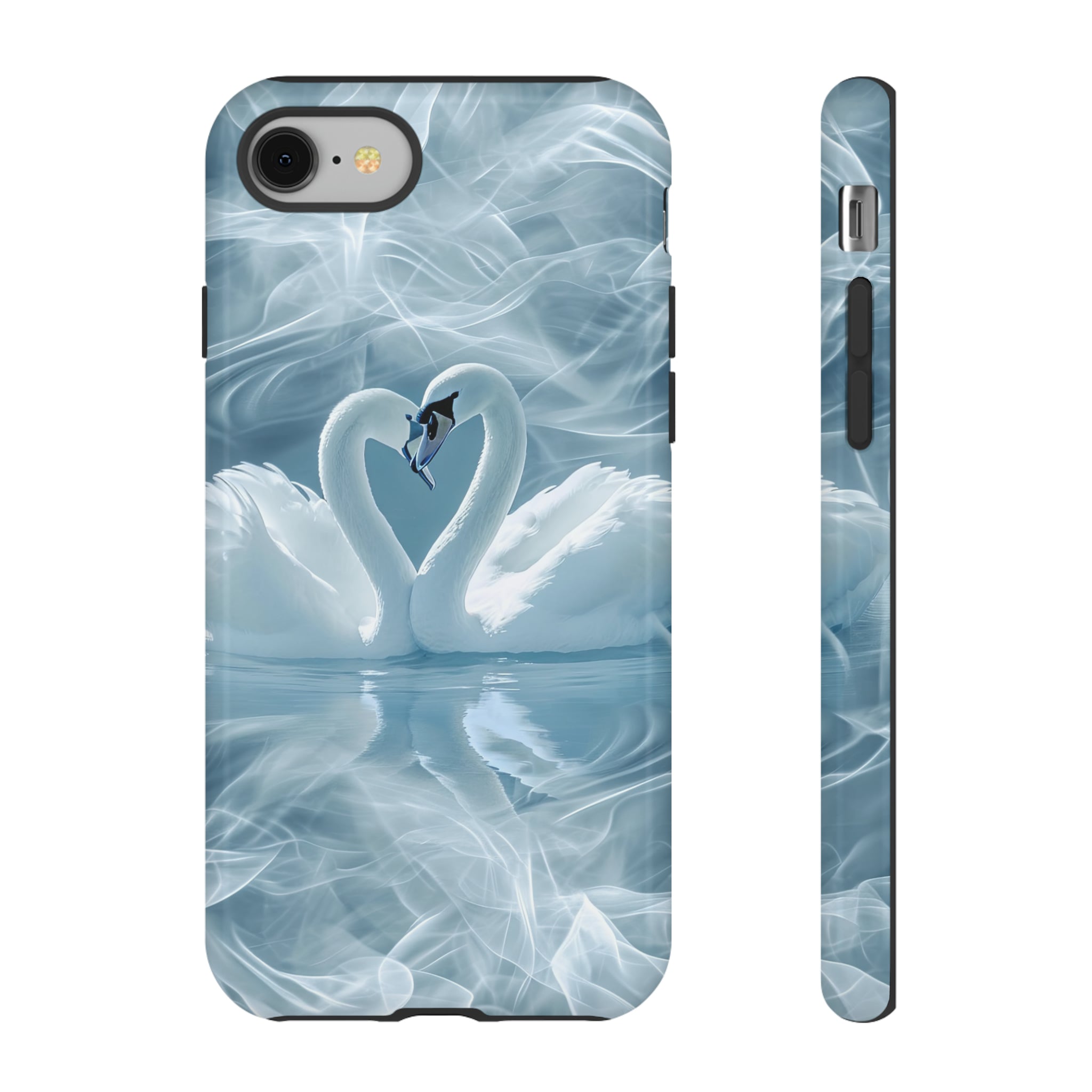 Swan Pair Ribbon Grace - Protective Phone Case