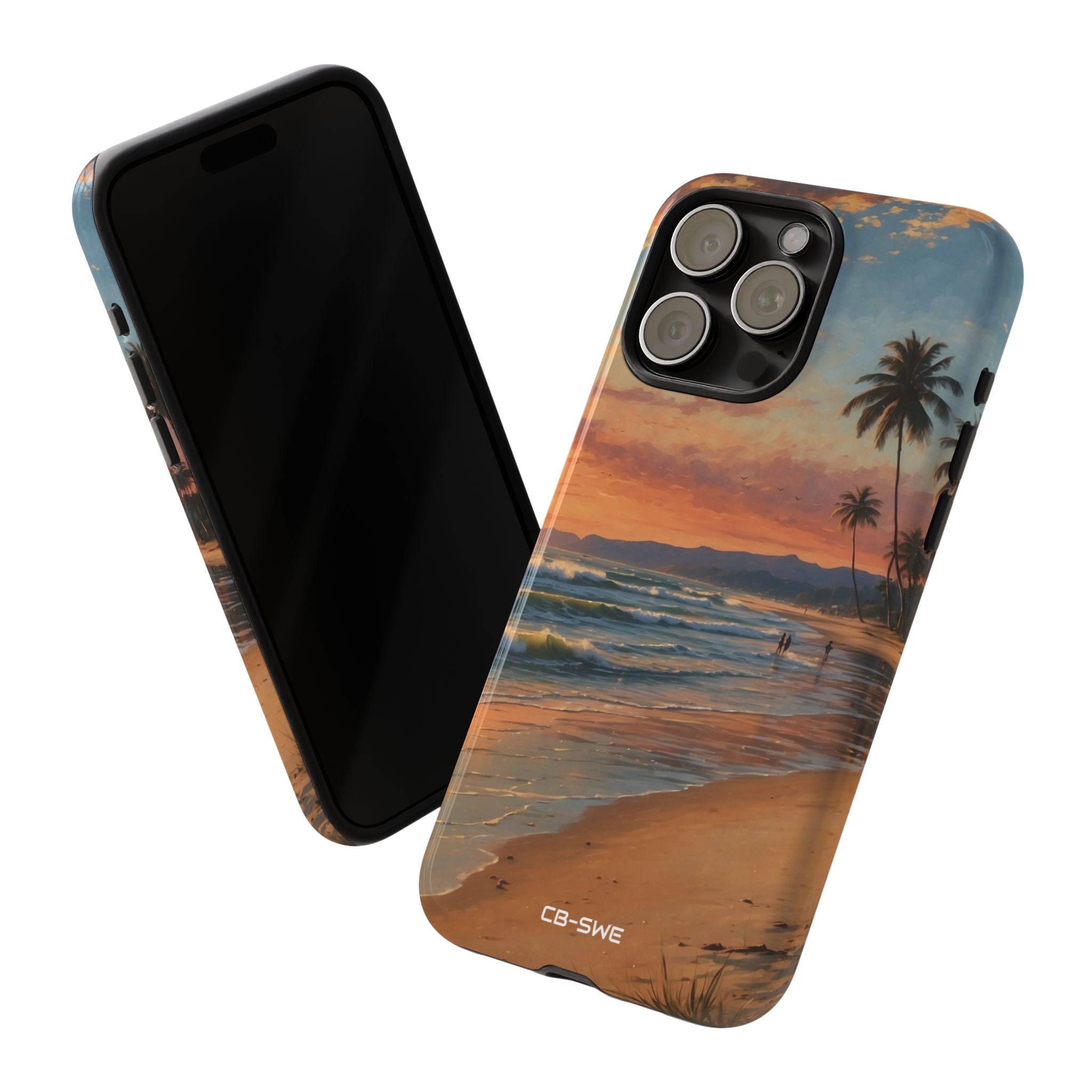 Golden Waves Embrace - iPhone Case