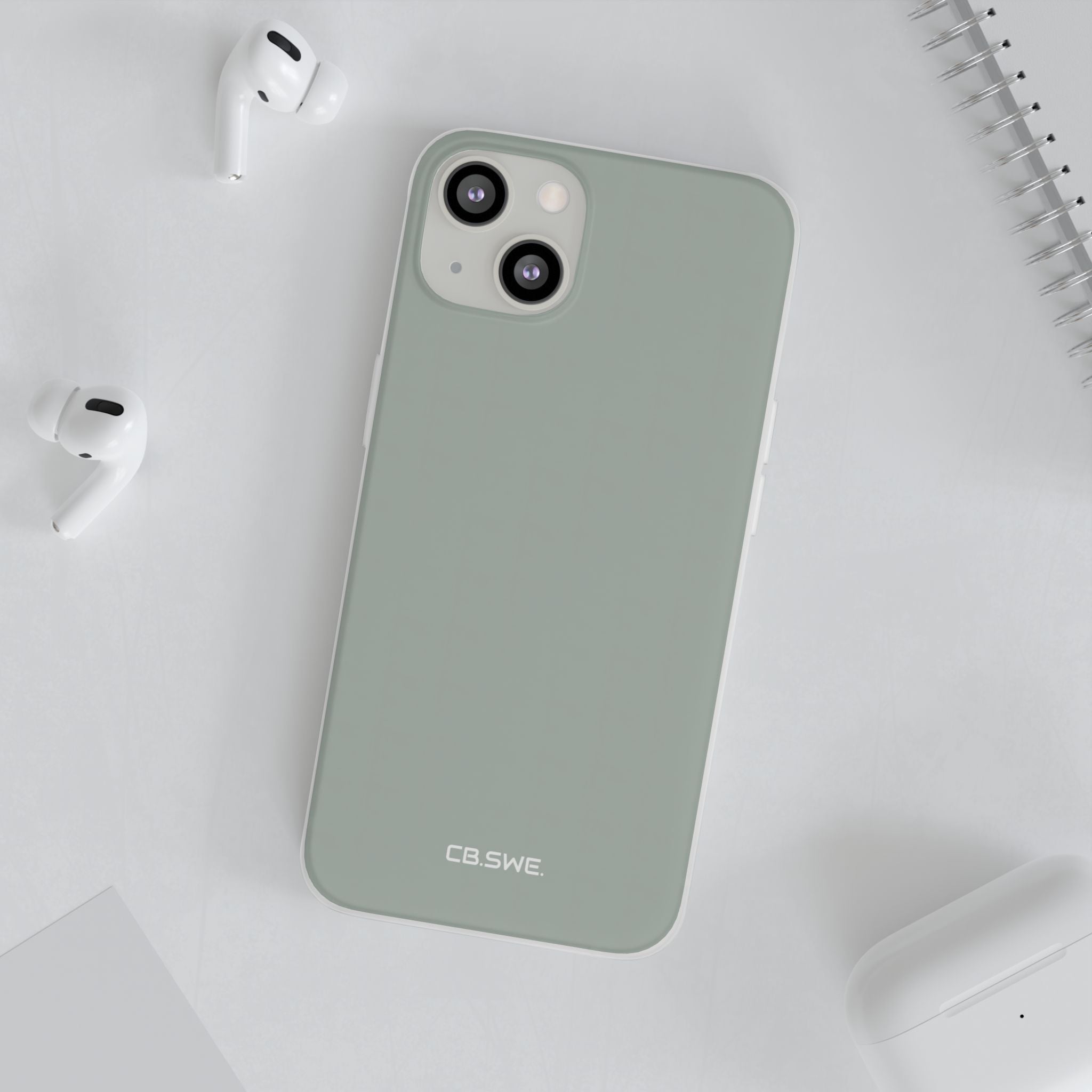 Aschgraue iPhone-Hülle – Flexi