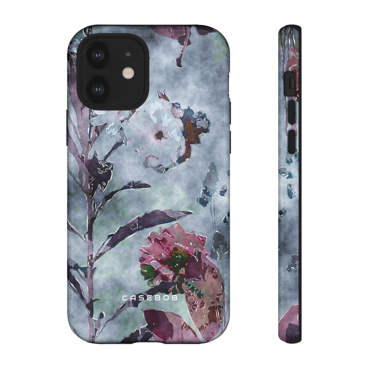 Monochrome Roses, Peonies & Asters - Protective Phone Case