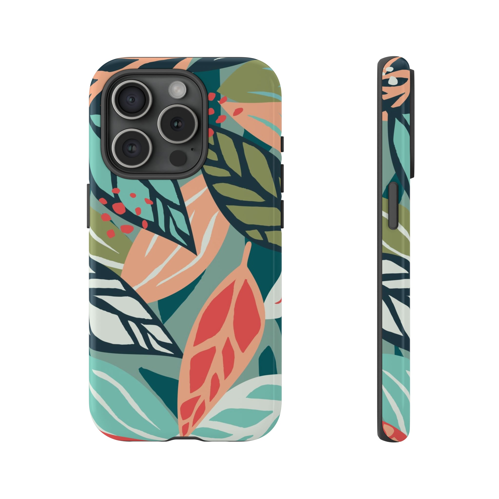 Mixed Tropical Leaf - Protective Phone Case