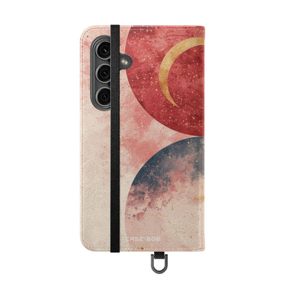 Golden Crescents Crimson - Samsung S24 Case - Wallet