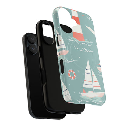 Lighthouse Nautical Charm - Tough + MagSafe® iPhone 16 Phone Case