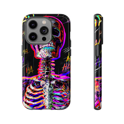 Neon Skeleton Chaos - iPhone Case