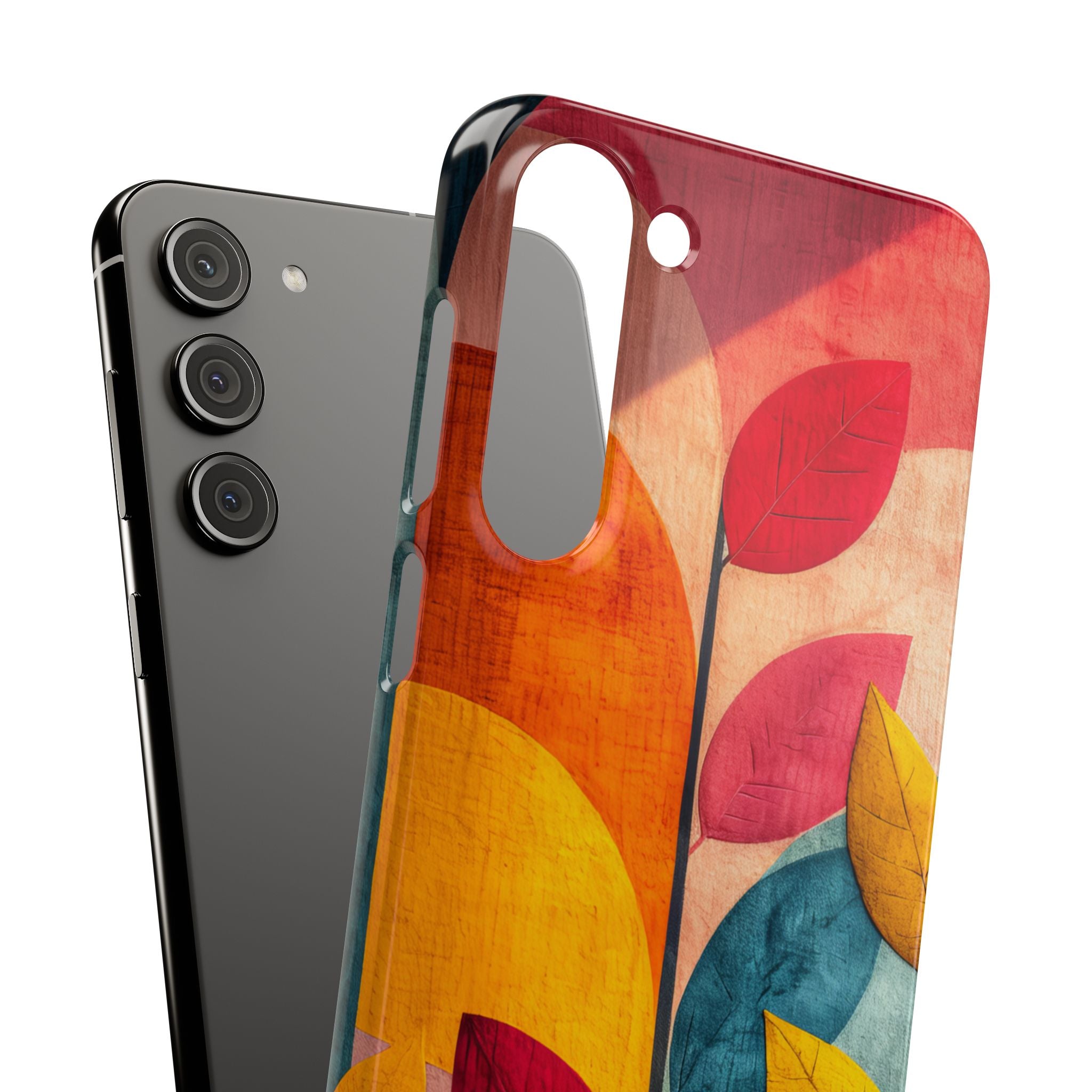 Abstract Orange Blue Design - Slim Samsung S23 Phone Case