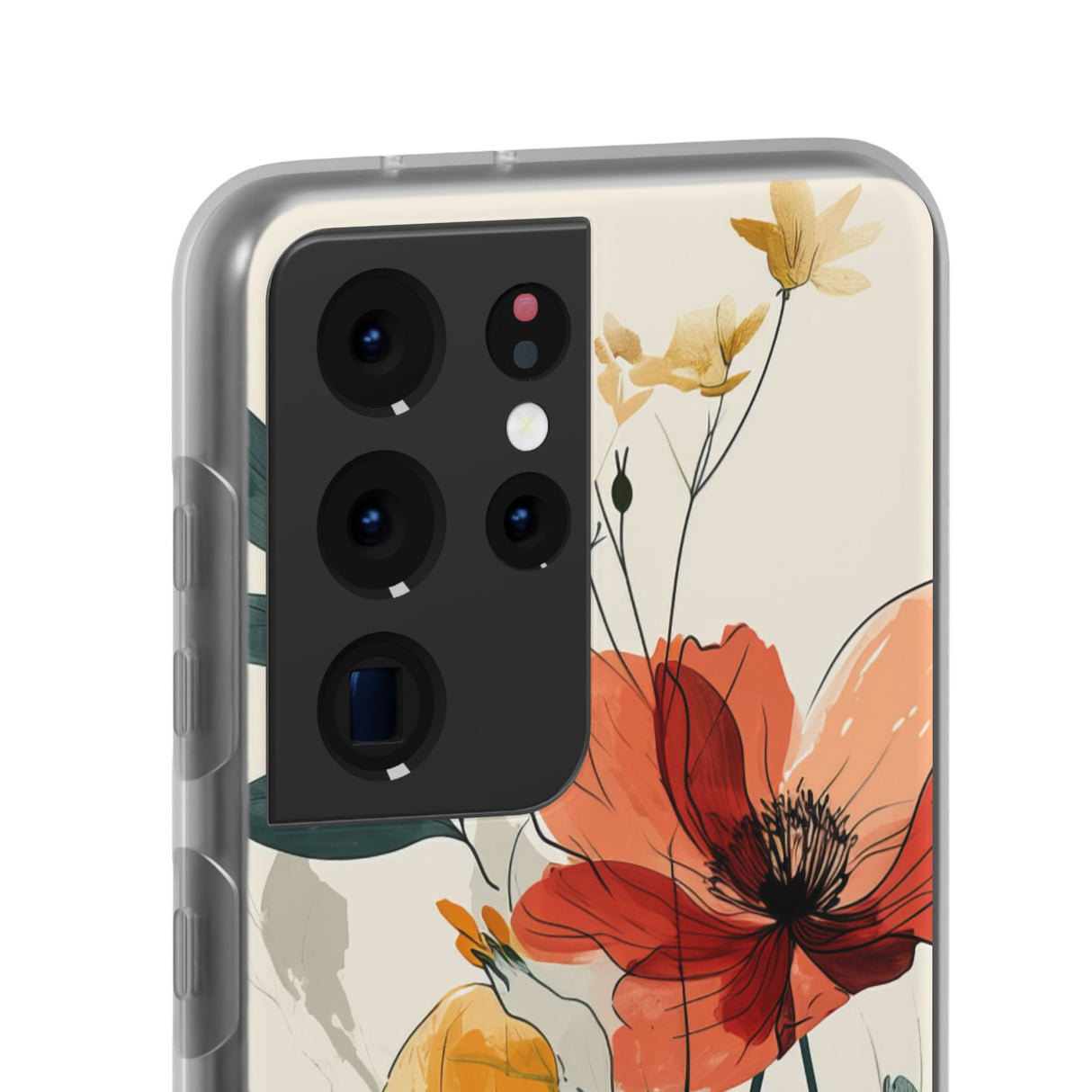 Serene Floral Harmony | Flexible Phone Case for Samsung Galaxy