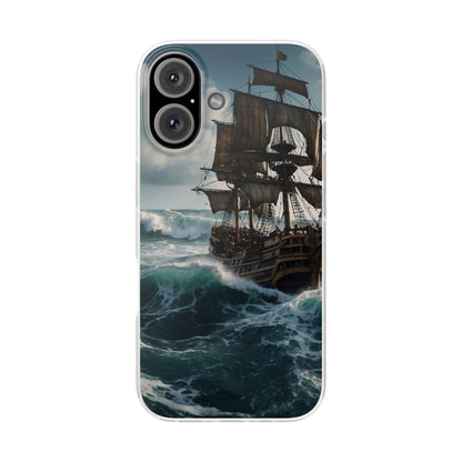 Blue Ship iPhone 16 Case - Flexi