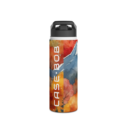 Snowcapped Ember Mountains - Stainless Steel Water Bottle