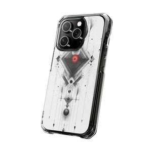 Red Geometry Harmony - Phone Case for iPhone (Clear Impact - Magnetic)