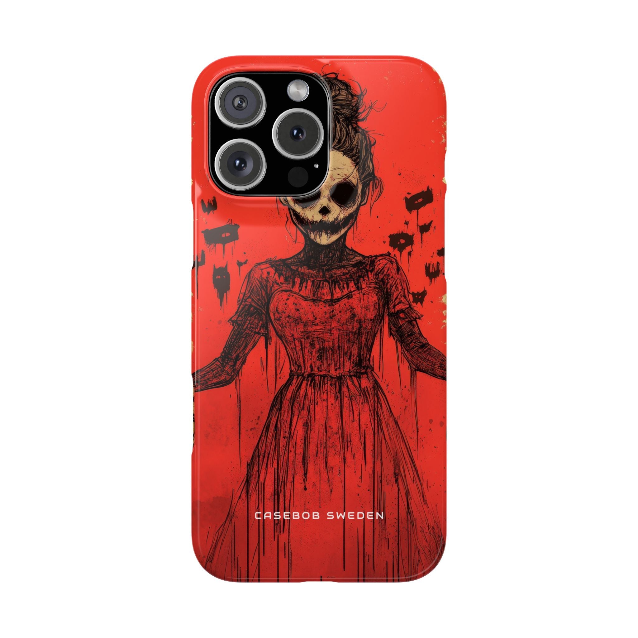 Haunting Scarlet Descent iPhone 16 - Slim Phone Case