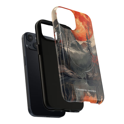 Celestial Glow Over Reflective Landscape iPhone 14 | Tough+ Phone Case