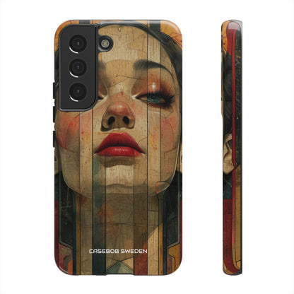 Bold Art Deco Portrait - Tough Samsung S22 Phone Case