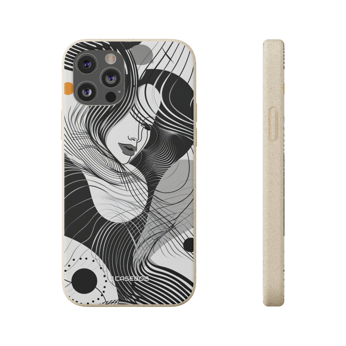 Fluid Noir Rhythm | Biodegradable Phone Case