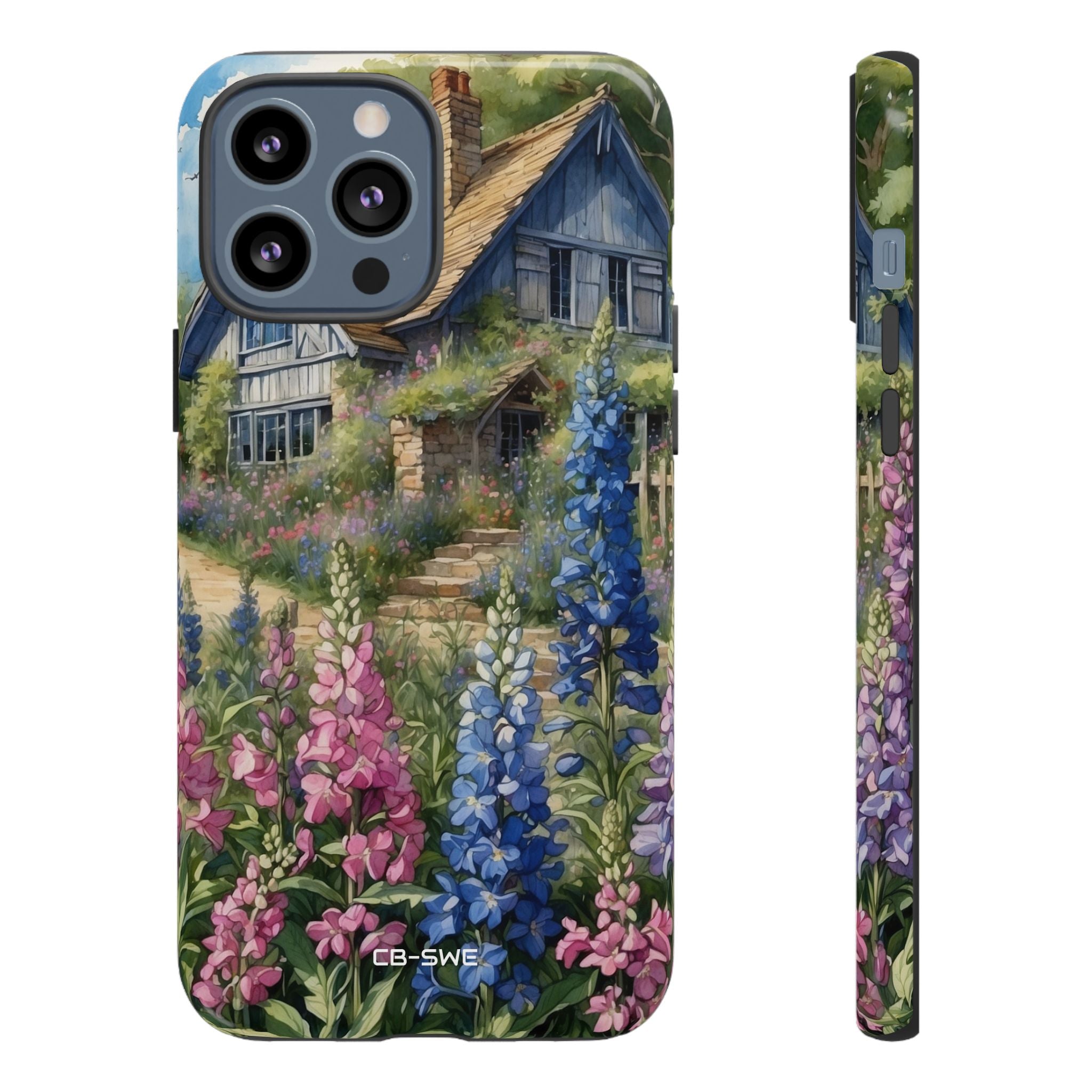 Cottage Surrounded Blossoms - iPhone Case