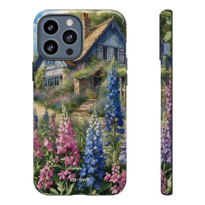 Cottage Surrounded Blossoms - iPhone Case