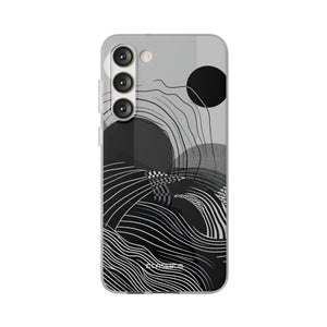 Monochrome Dynamics | Flexible Phone Case for Samsung Galaxy