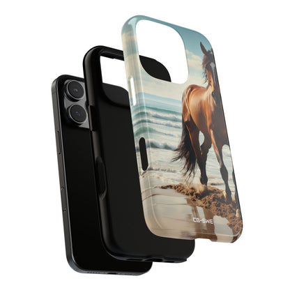 Horse Gallops Shoreline - iPhone Case