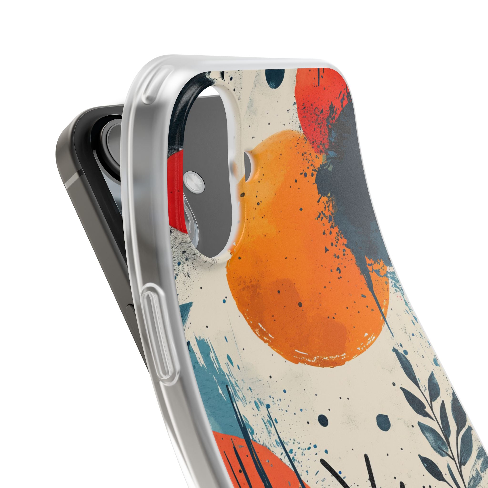 Orange Blue Splash - Flexi iPhone 16 Phone Case