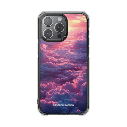 Pink Purple Clouds - Clear Impact iPhone 15 Phone Case