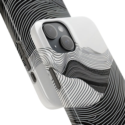 Undulating Horizon Waves iPhone 15 - Slim Phone Case