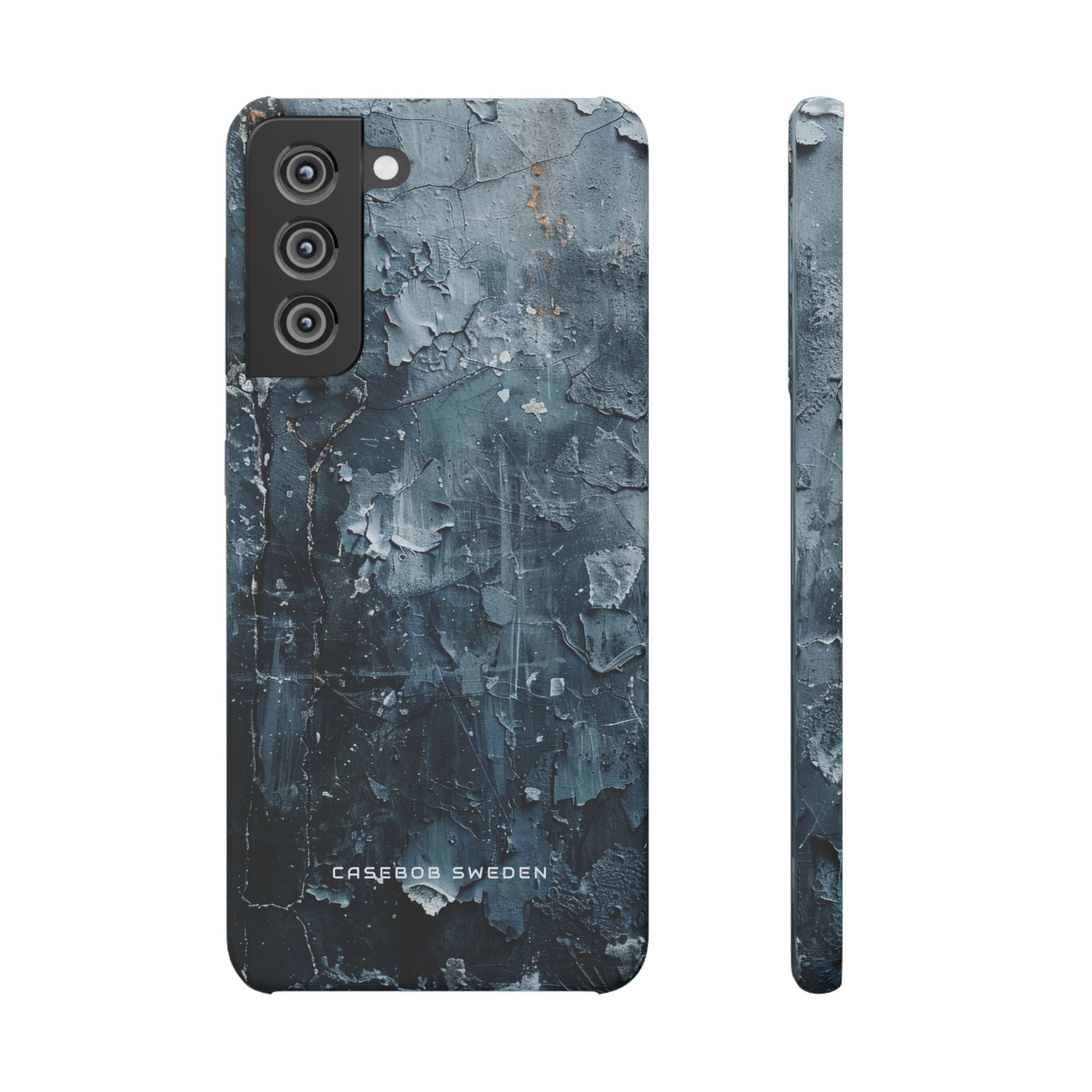 Weathered Blue Tapestry with Cracked Layers Samsung S21 - Slim Phone Case