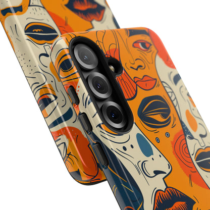 Tangled Faces Sunset Samsung S25 Plus Case - Tough