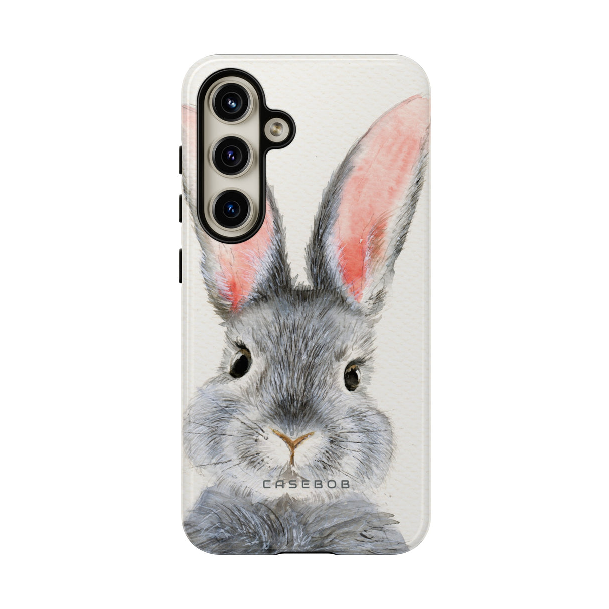 Watercolor of Fluffy Rabbit - Protective Phone Case