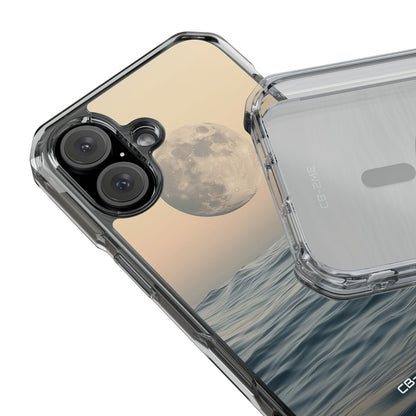 Moon Illuminates Waves iPhone Case - Impact