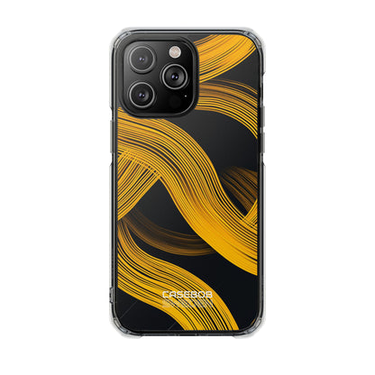 Yellow Flow Lines iPhone 14 - Impact Clear+