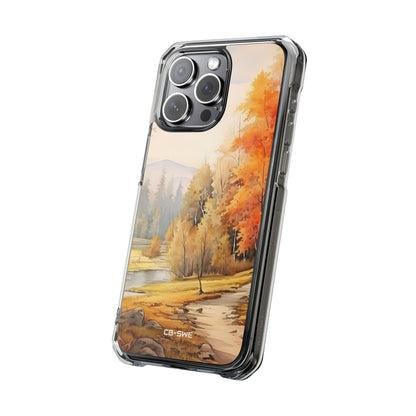 Golden Leaves Drift iPhone Case - Impact