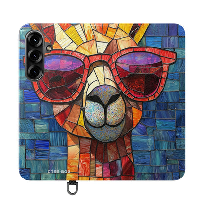 Sunglass Llama Mosaic - Samsung S25+ Case - Wallet
