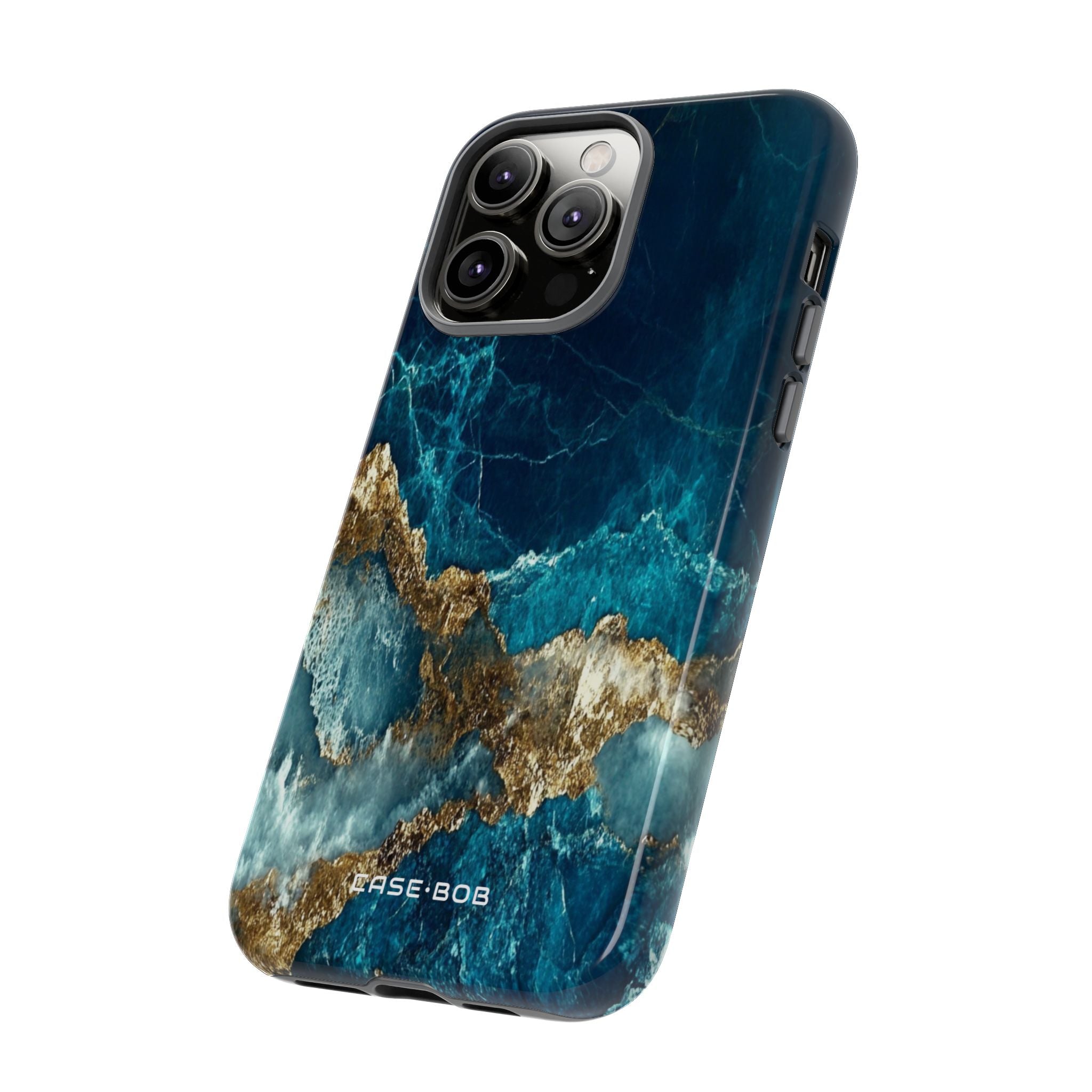 Jagged Gold Split iPhone 14 Pro Max Case - Tough