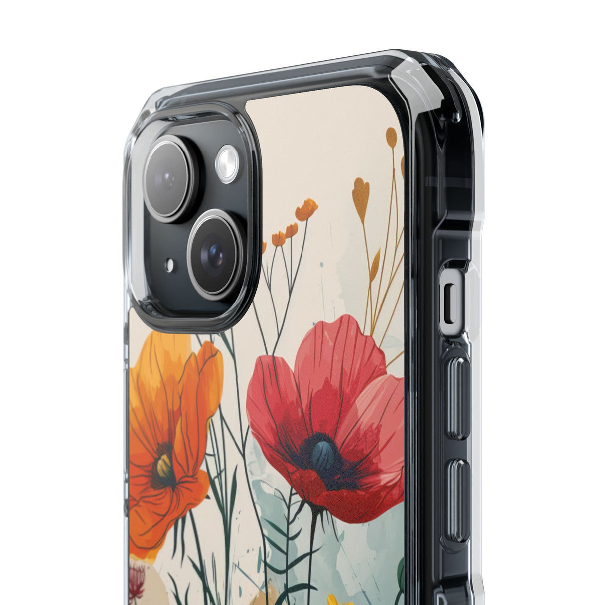 Blooming Whimsy – Handyhülle für iPhone (Clear Impact – Magnetisch) 