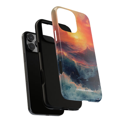 Ocean Sunset Waves - Tough iPhone 16 Phone Case