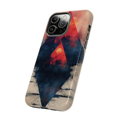 Pastel Triangle Forest Dusk - Protective Phone Case