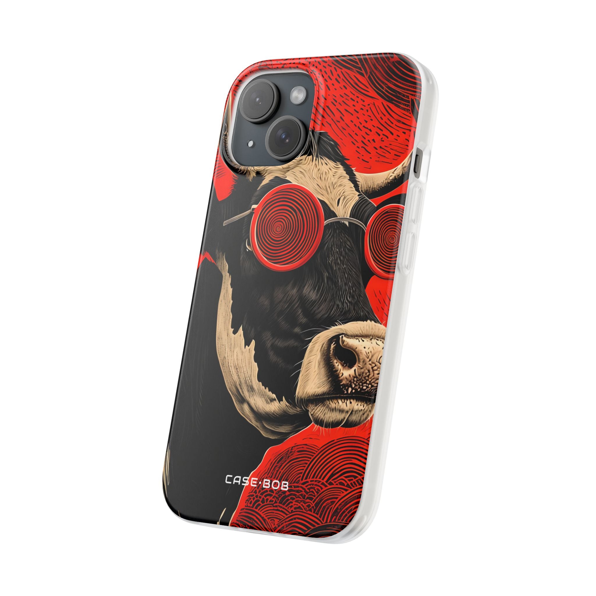 Hypnotic Cow iPhone 15 Case - Soft