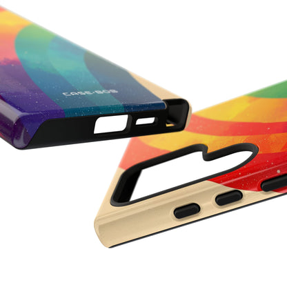 Textured Rainbow Arc Samsung S24 Ultra Case - Tough