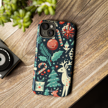 Festive Snowflakes Dance - iPhone Case