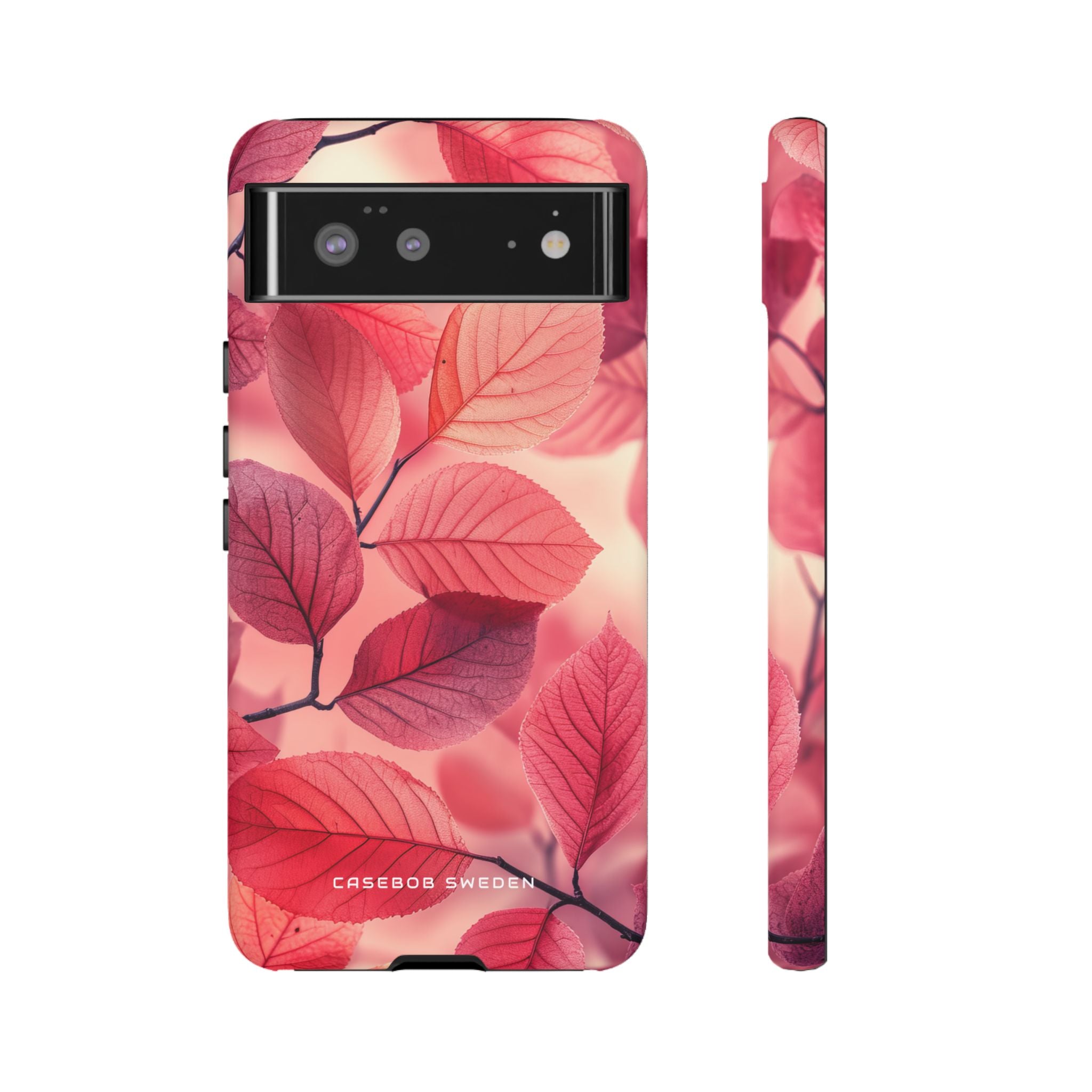 Elegant Pink Leaves Google Pixel 6 - Tough Phone Case