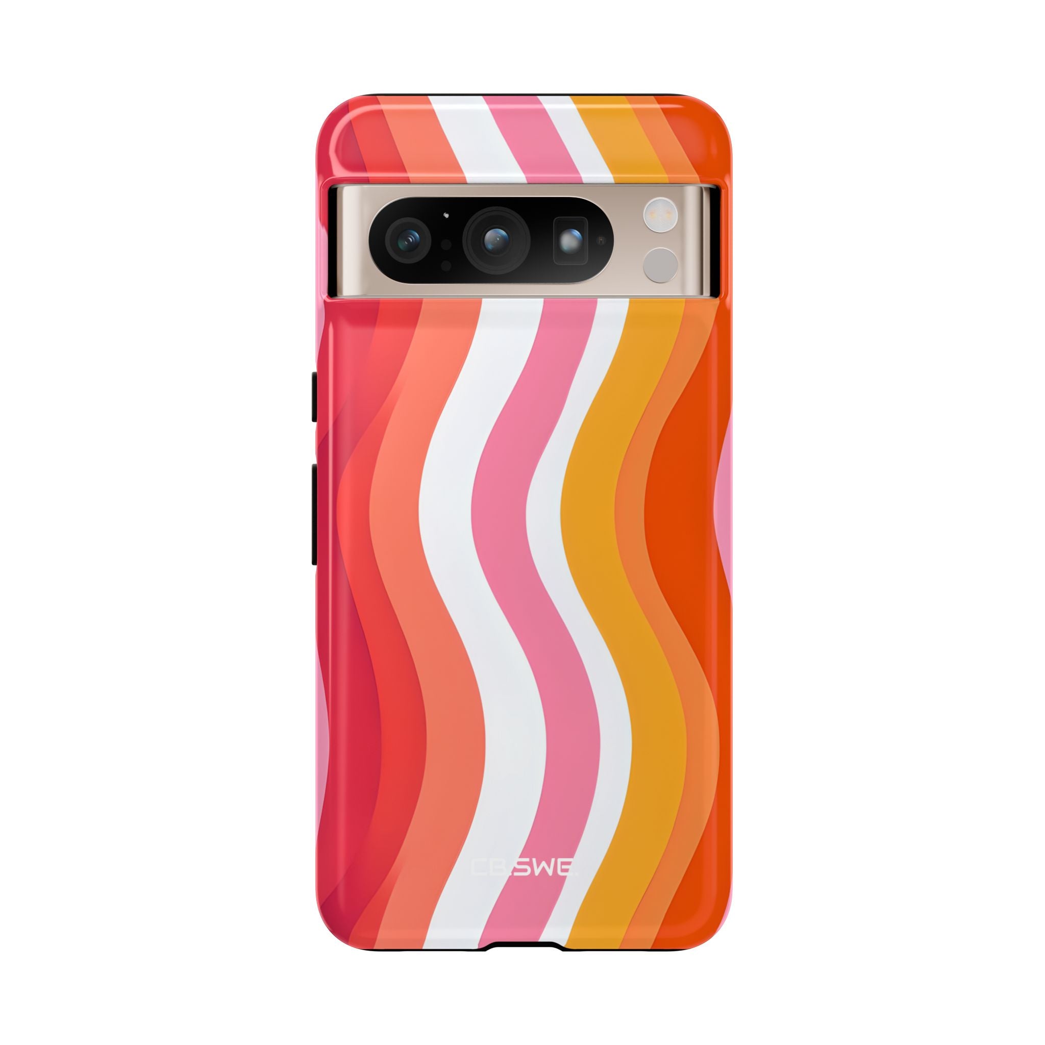 Vibrant Retro Vertical Wavy Stripes Google Pixel 8 - Tough
