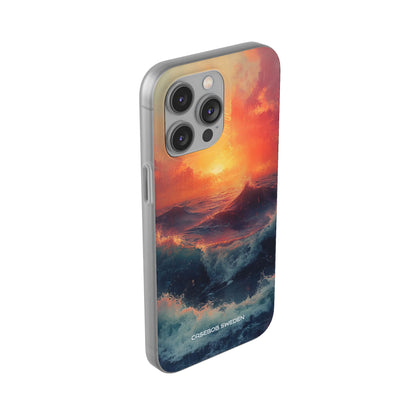 Ocean Sunset Waves - Flexi iPhone 14 Phone Case